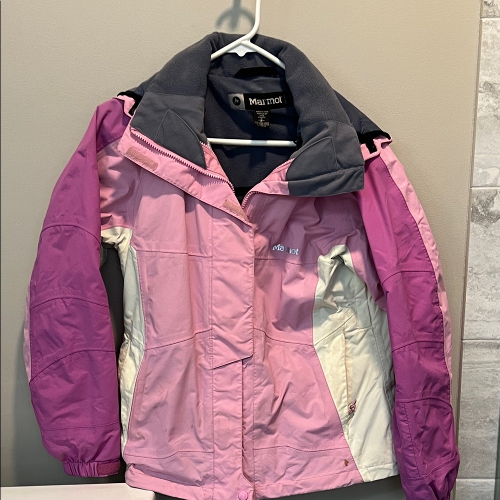 Marmot Two-Tone Pink and White Jacket